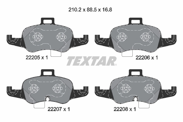 Brake Pad Set, disc brake 2220501