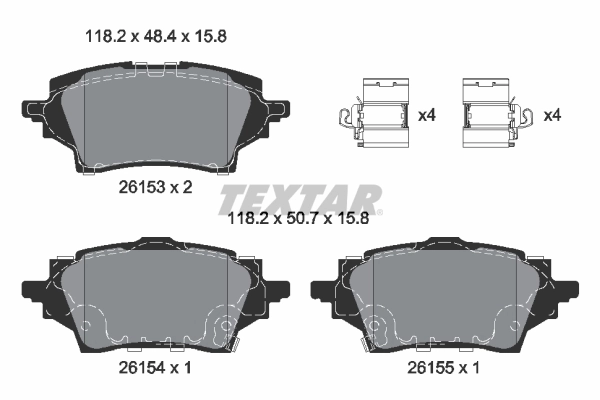 Brake Pad Set, disc brake Q+ 2615301