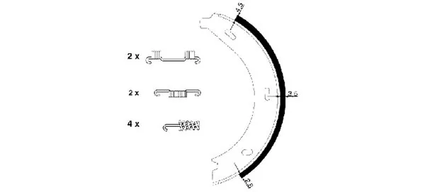 Brake Shoe Set, parking brake 91054600