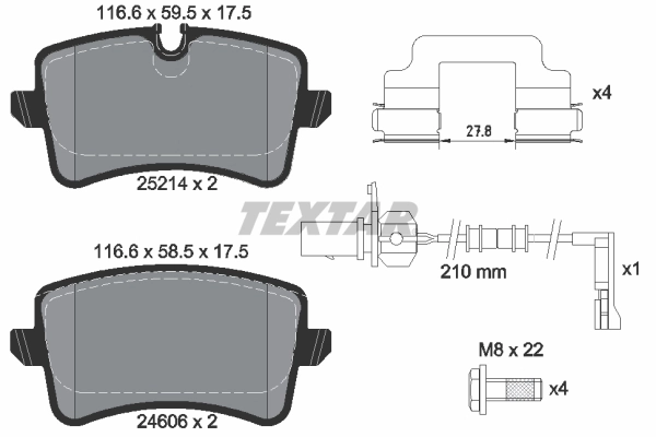 Brake Pad Set, disc brake Q+ 2521413