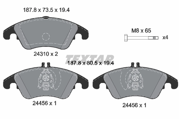 Brake Pad Set, disc brake Q+ 2431001