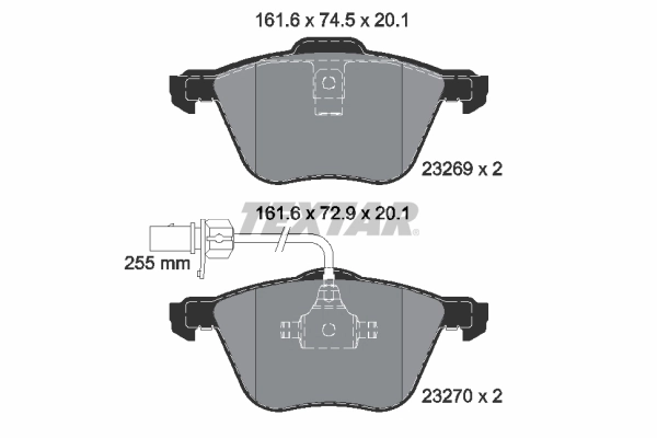 Brake Pad Set, disc brake Q+ 2326903