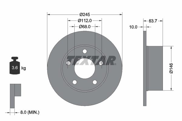 Brake Disc PRO 92057503