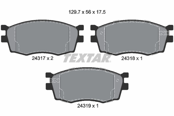 Brake Pad Set, disc brake Q+ 2431701