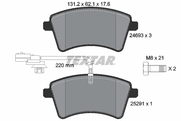 Brake Pad Set, disc brake Q+ 2469306