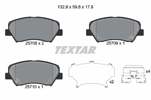 Brake Pad Set, disc brake Q+ 2570801