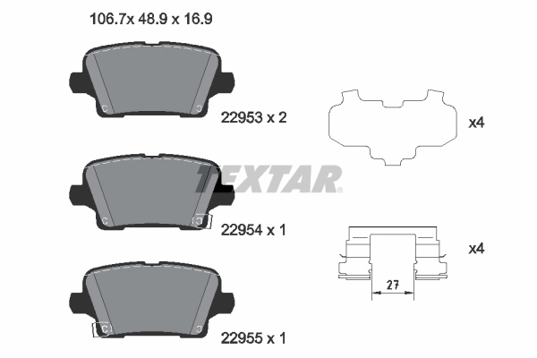 Brake Pad Set, disc brake 2295301