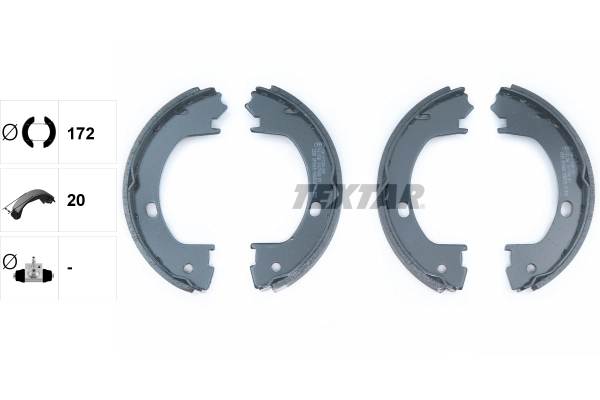 Brake Shoe Set, parking brake 91071900