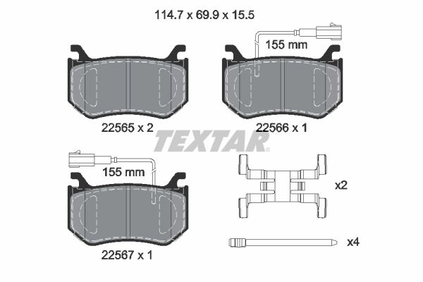 Brake Pad Set, disc brake Q+ 2256501