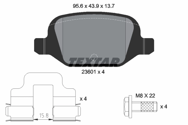 Brake Pad Set, disc brake 2360102