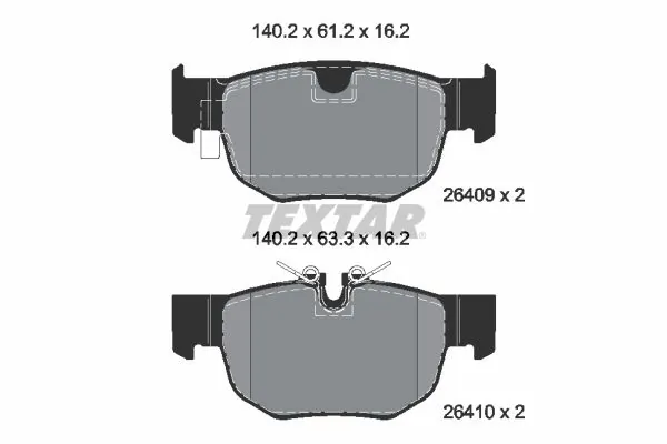 Brake Pad Set, disc brake Q+ 2640901