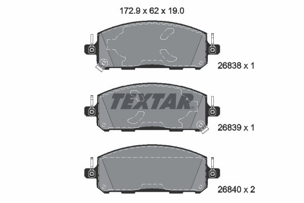 Brake Pad Set, disc brake Q+ 2683801