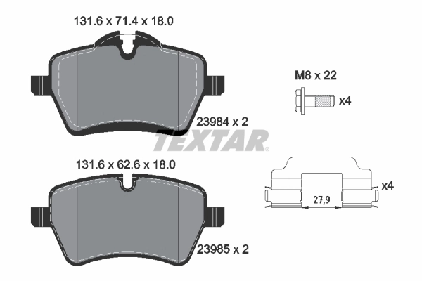 Brake Pad Set, disc brake Q+ 2398401