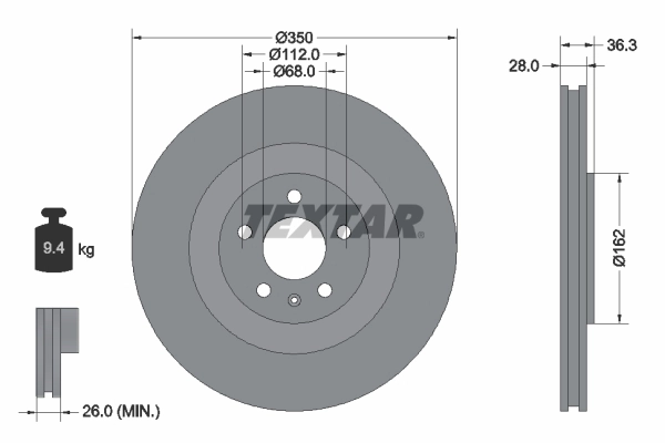 Brake Disc PRO+ 92290405
