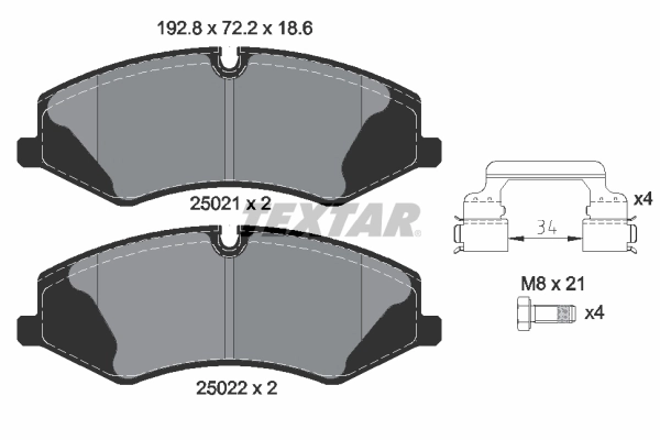 Brake Pad Set, disc brake Q+ 2502101