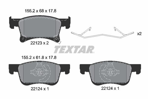 Brake Pad Set, disc brake Q+ 2212301