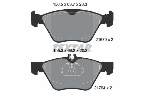 Brake Pad Set, disc brake Q+ 2167001