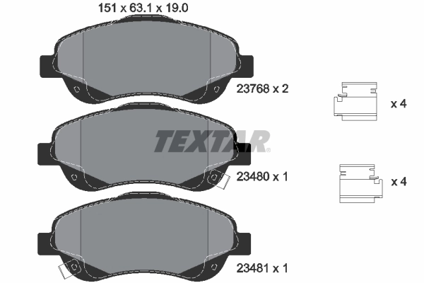 Brake Pad Set, disc brake Q+ 2376802