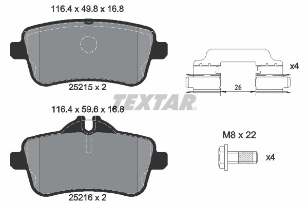 Brake Pad Set, disc brake Q+ 2521509