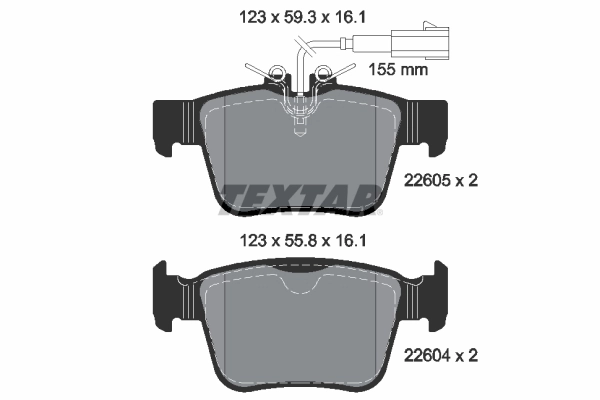 Brake Pad Set, disc brake Q+ 2260501