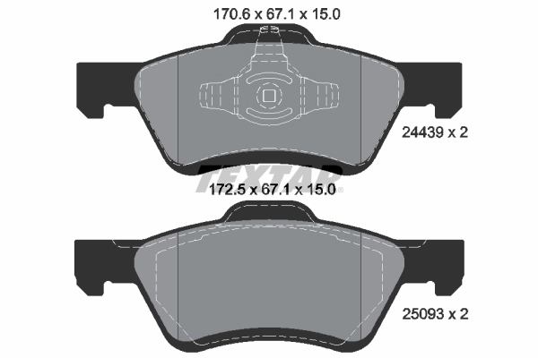 Brake Pad Set, disc brake Q+ 2443901