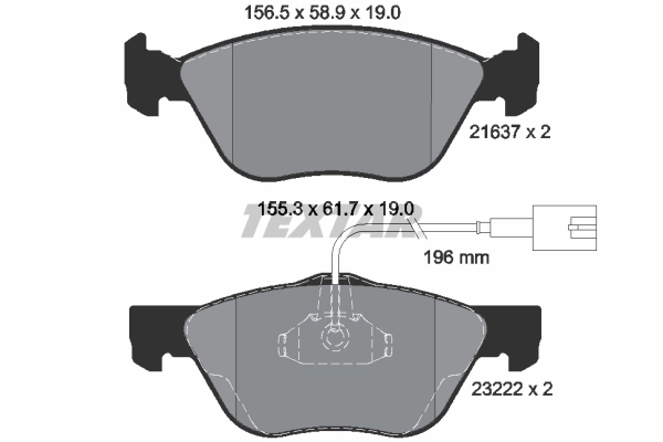 Brake Pad Set, disc brake Q+ 2163702