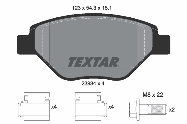 Brake Pad Set, disc brake Q+ 2393401