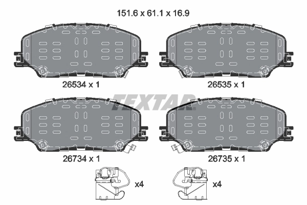 Brake Pad Set, disc brake 2653401