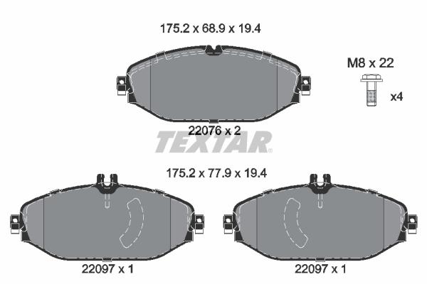 Brake Pad Set, disc brake Q+ 2207601