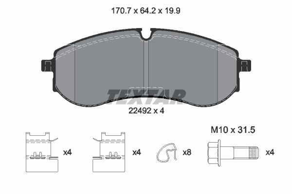 Brake Pad Set, disc brake Q+ 2249201