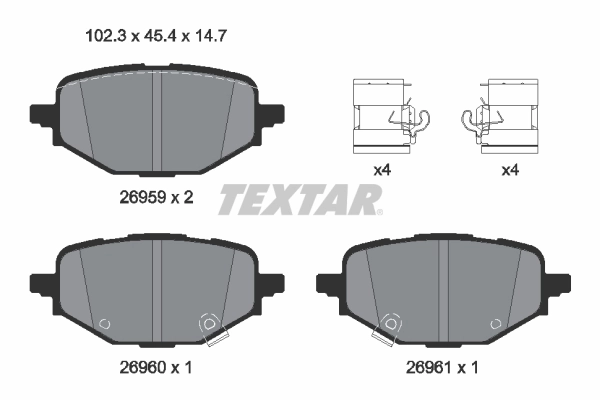 Brake Pad Set, disc brake Q+ 2695901