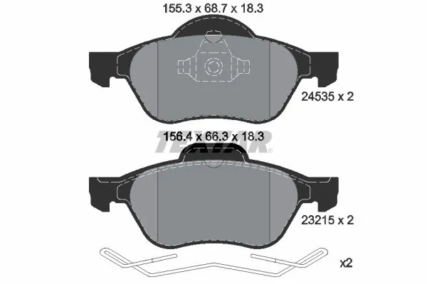 Brake Pad Set, disc brake Q+ 2453501