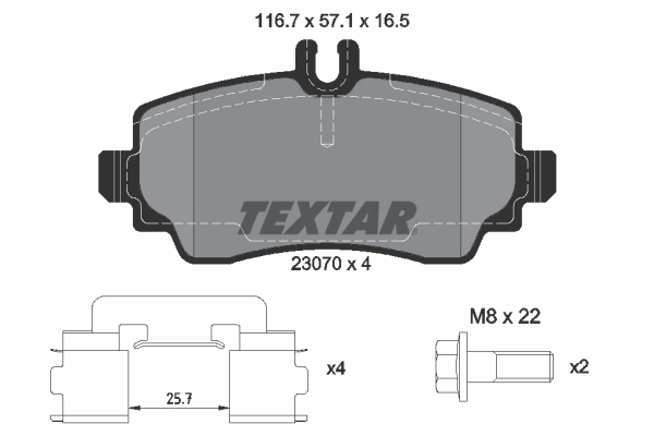 Brake Pad Set, disc brake Q+ 2307004