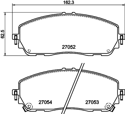 TEXTAR 2705201 Brake Pad Set, disc brake