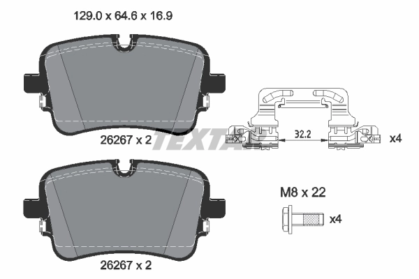 Brake Pad Set, disc brake Q+ 2626701
