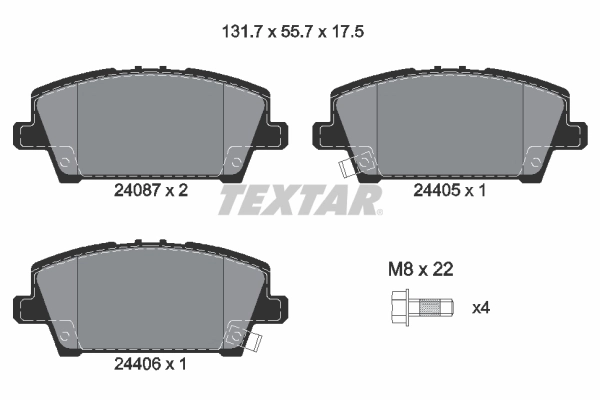 Brake Pad Set, disc brake Q+ 2408701