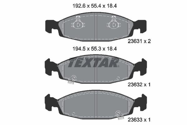Brake Pad Set, disc brake Q+ 2363101