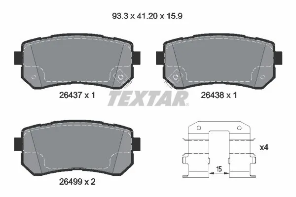 Brake Pad Set, disc brake Q+ 2643701
