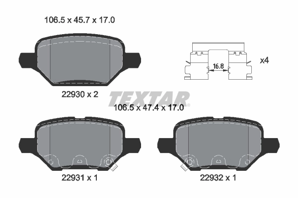 Brake Pad Set, disc brake Q+ 2293001