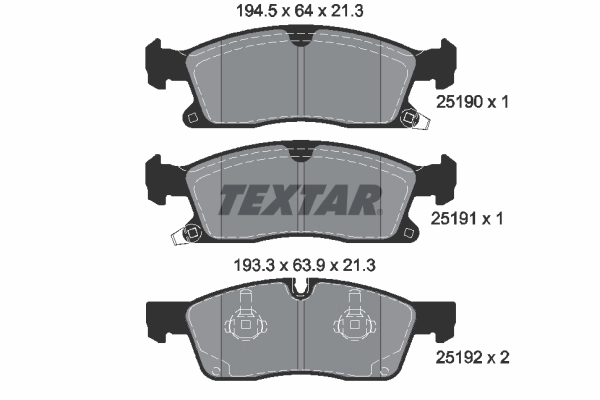 Brake Pad Set, disc brake Q+ 2519001