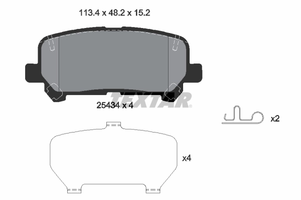 Brake Pad Set, disc brake 2543401