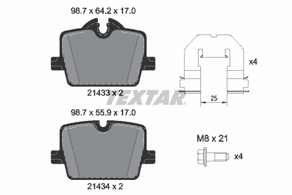 Brake Pad Set, disc brake Q+ 2143301