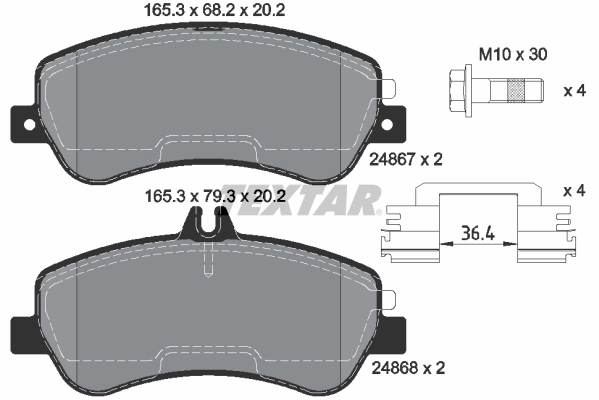 Brake Pad Set, disc brake 2486701