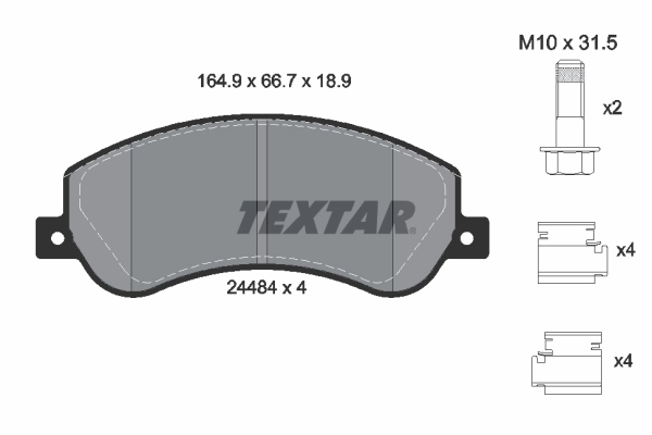 Brake Pad Set, disc brake Q+ 2448404