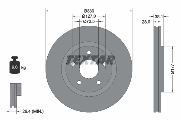 Brake Disc PRO+ 92278905