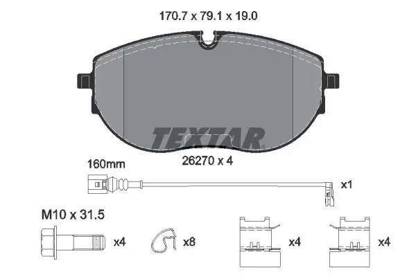 Brake Pad Set, disc brake Q+ 2627001
