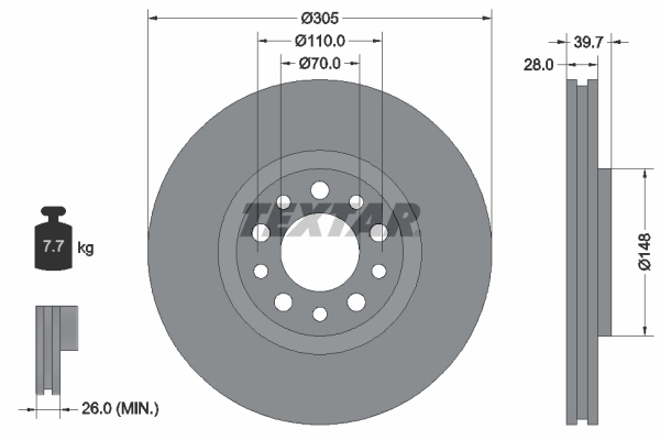 Brake Disc PRO 92145003