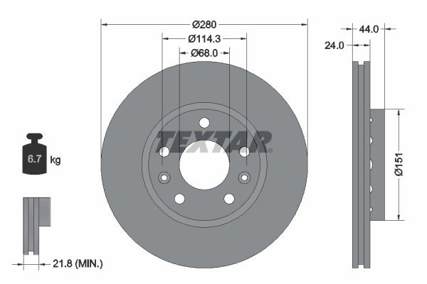 Brake Disc PRO+ 92195505