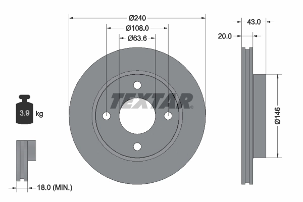 Brake Disc PRO 92051003