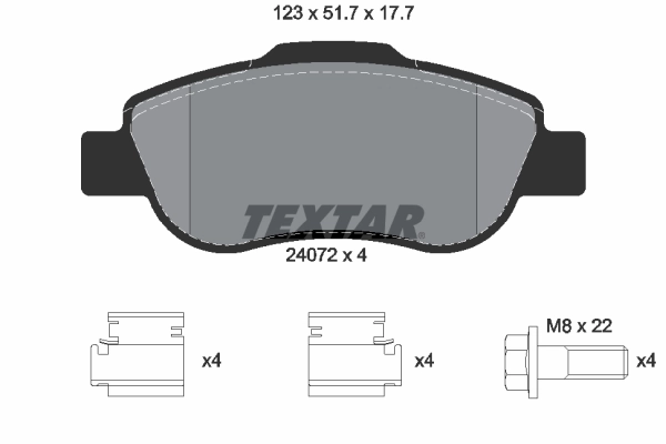 Brake Pad Set, disc brake Q+ 2407201